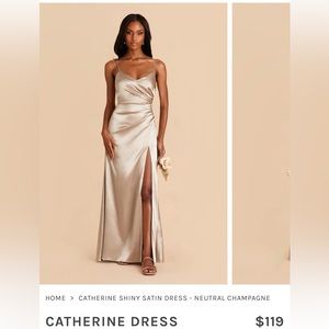 Birdy Grey Catherine Bridesmaid Dress
Neutral Champagne / beige satin gown